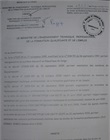 Note d'admission au concours d'entrée